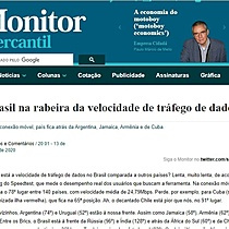 Brasil na rabeira da velocidade de trfego de dados